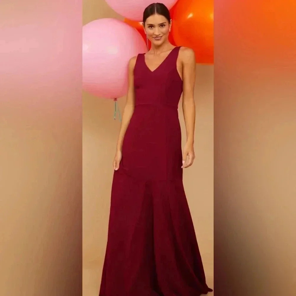 Altar'd State Senna Dress Cabernet Crepe NWT